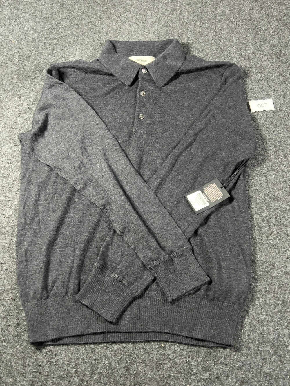Buck Mason California Cashmere L/S Polo Sweater Mens Medium NWT Msrp198 [OC7]